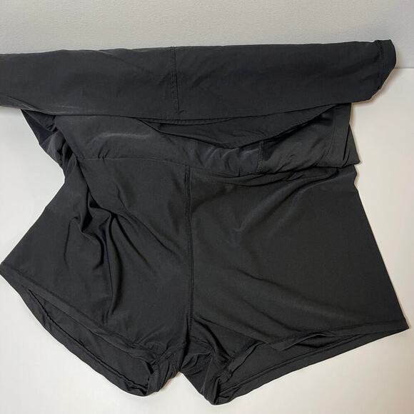 Eddie Bauer Tulip Hem Skort Golf Skirt Black Size Large UPF 50 Sun Bike Short - Picture 8 of 12